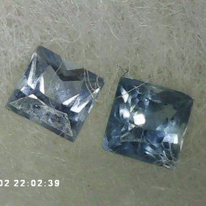 Imported Blue Ice Topaz Natural gemstones 2mm pair vs vvs excellent clarity